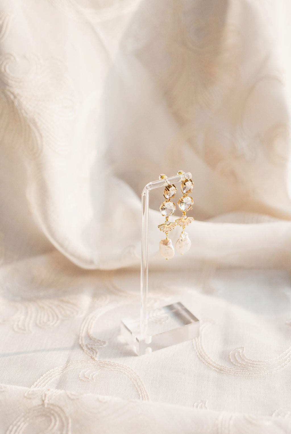 Colette Art Deco Bridal Earrings