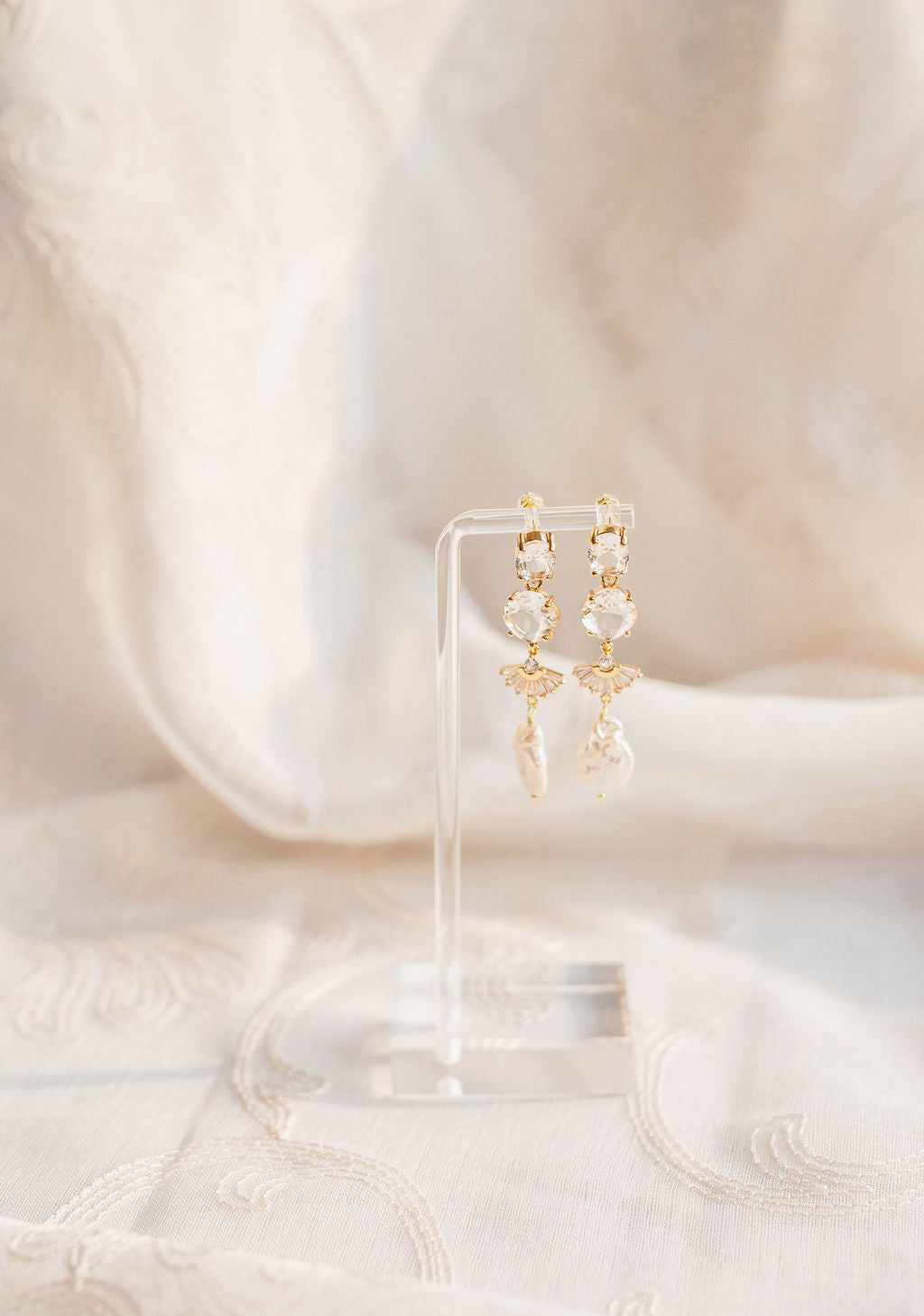 Colette Art Deco Bridal Earrings