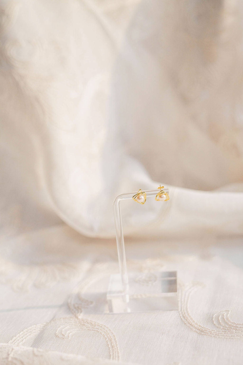 Elizabeth Abstract Pearl Studs